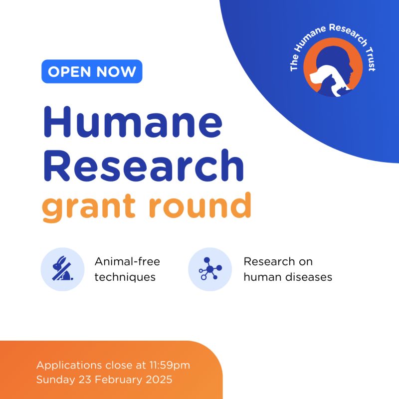 Apply for a research grant with The Humane Research Trust