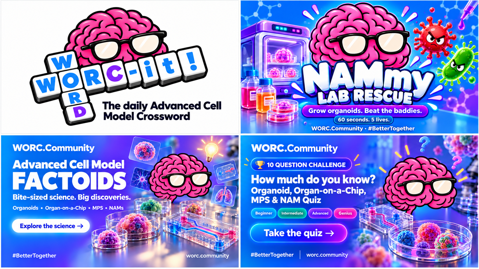 ☕ The WORC Community Quiz is proving popular!  Now try the Daily Advanced Cell Model Crossword and more 
